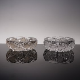 Pair of American Brilliant Cut Glass Bowls