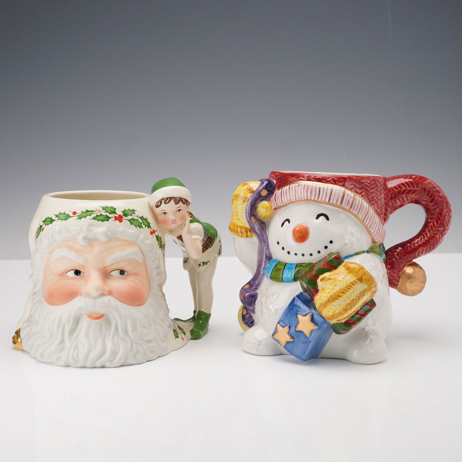 2pc Mug Set Lenox Santa Fitz and Floyd Snowman (1 of 5)