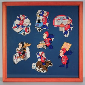 Budweiser Bud Man Vintage Advertising Collage with Cutouts