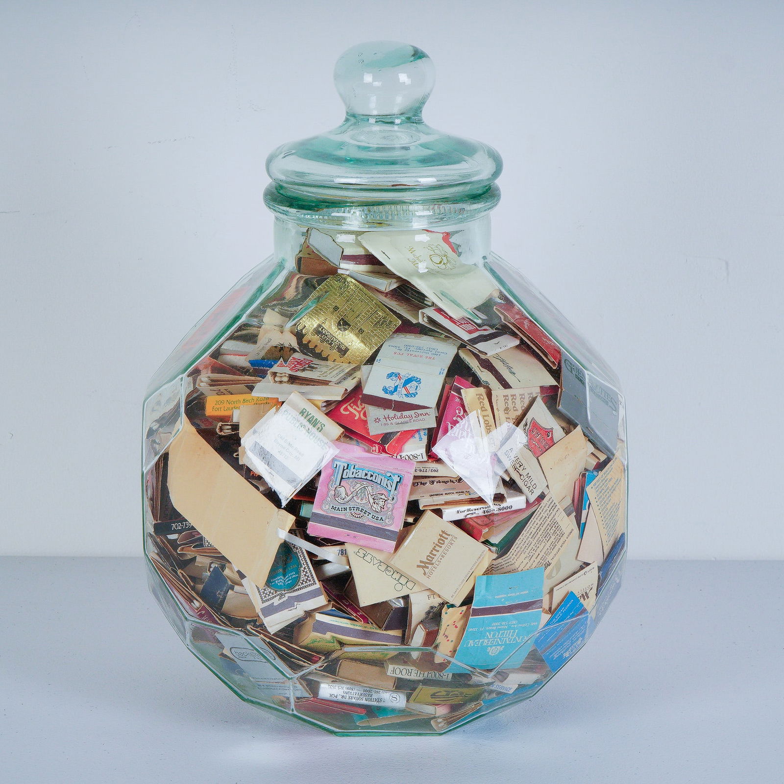 Large Glass Jar Filled w/ Vintage Florida & USA Matchbooks (1 of 3)