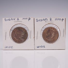 2pc 1979-P Susan B. Anthony Dollar Coins