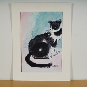 Friday Flatt, Limited Edition Giclee on Canvas, Cat in The Window, Signed