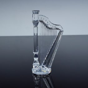 Swarovski Crystal Figurine, Harp