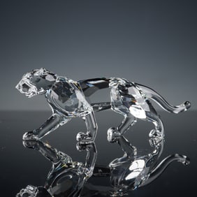 Swarovski Crystal Figurine, Leopard