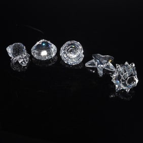 5pc Swarovski Crystal Aquatic Figurines