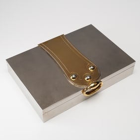 Hermes by Ravinet d'Enfert Silver and Gold Plated Dresser Box