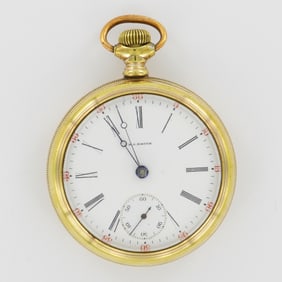 Illinois Watch Co. 18S 14K Gold Filled Pocket Watch, B&B Royal Case