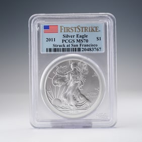 2011 American Silver Eagle First Strike $1 Coin PCGS Graded MS70