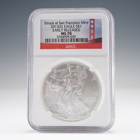 2013-(S) American Silver Eagle Early Releases $1 Coin NGC Graded MS70