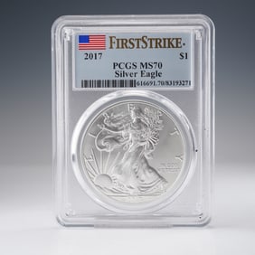 2017 American Silver Eagle First Strike $1 Coin PCGS Graded MS70