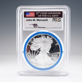 2019-W American Silver Eagle First Day Issue $1 Coin PCGS Graded PR70 DCAM