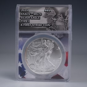 2021 American Silver Eagle, Fine Silver Type 1 Dollar Coin