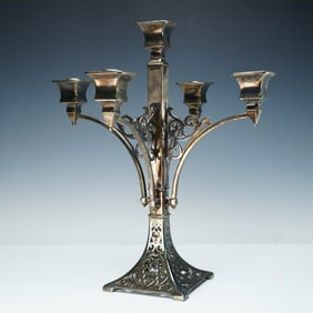 Forbes Silverplated 5-Socket Candelabra