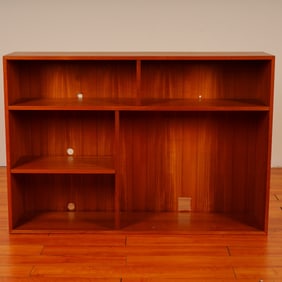Mid Century Modern Teak Bookshelf with Open Storage