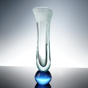 Salvatore Polizzi Studio Art Glass Vase, Signed