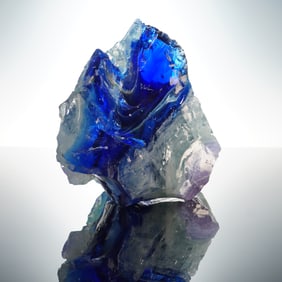 Rough Cut Art Glass Iceberg Sculpture