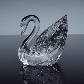 Swarovski Silver Crystal Figurine, Centenary Swan