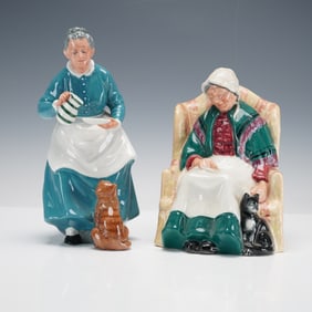 2pc Royal Doulton Figurines, The Favourite HN2249 and Forty Winks HN1974