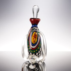 Gavin Heath Art Glass Perfume Bottle with Stopper