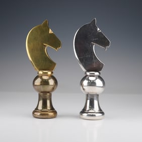 2pc Style of Hermes Ravinet D'Enfert Knight Bottle Openers, Made in Italy