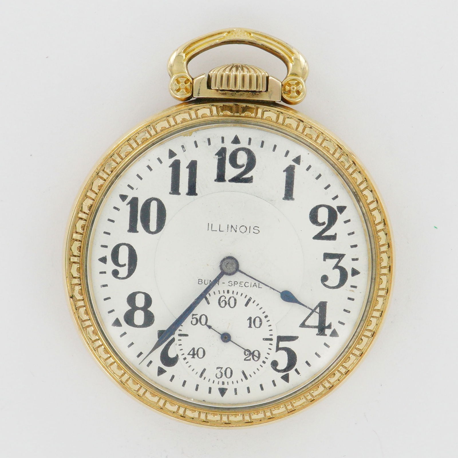 Illinois Watch Co. Bunn Special 16S 10k Rolled Gold Plate Pocket Watch (1 of 6)