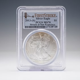 2013-(S) American Silver Eagle $1 Coin PCGS Graded MS70