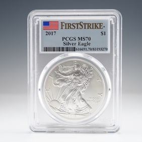 2017 American Silver Eagle First Strike $1 Coin PCGS Graded MS70