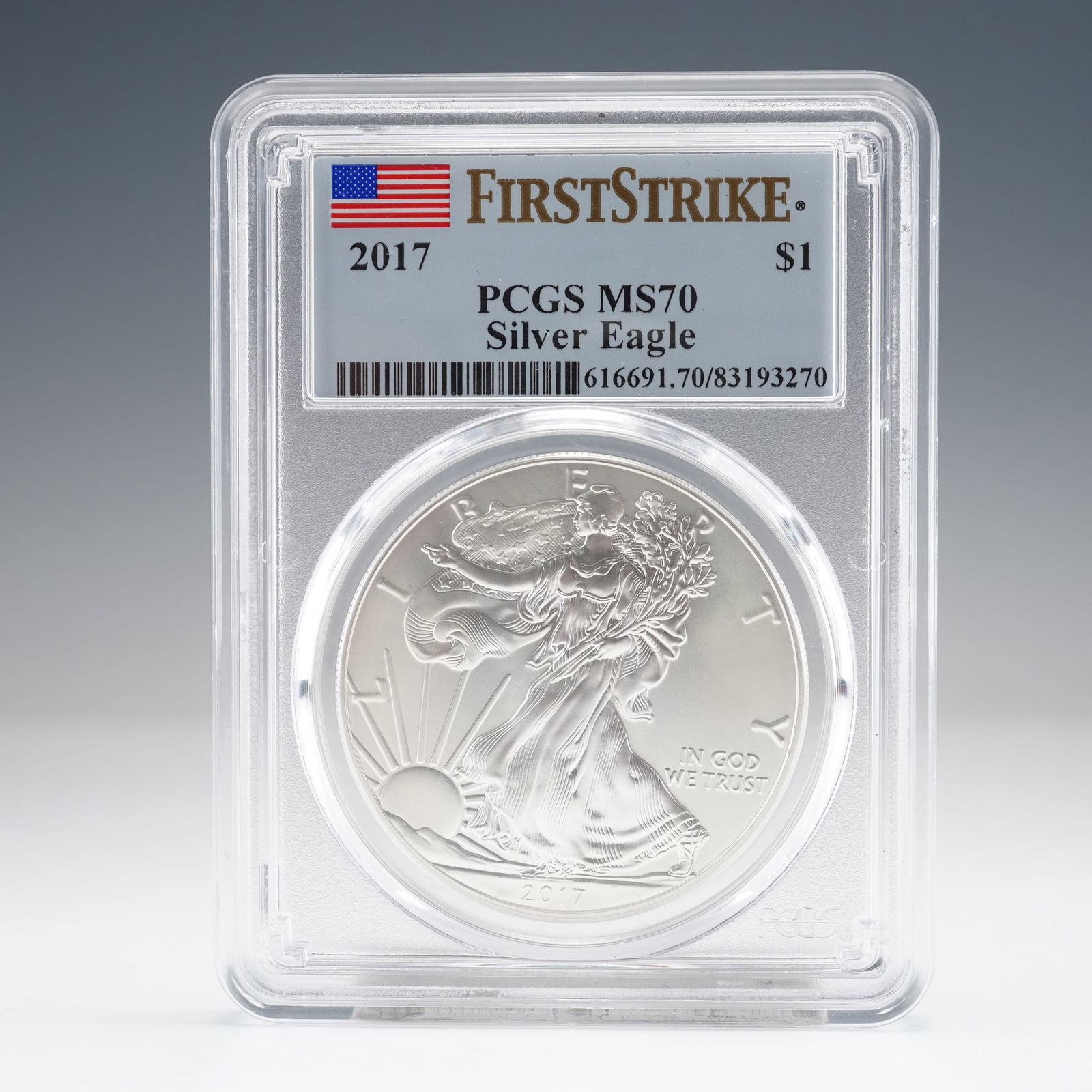 2017 American Silver Eagle First Strike $1 Coin PCGS Graded MS70 (1 of 4)