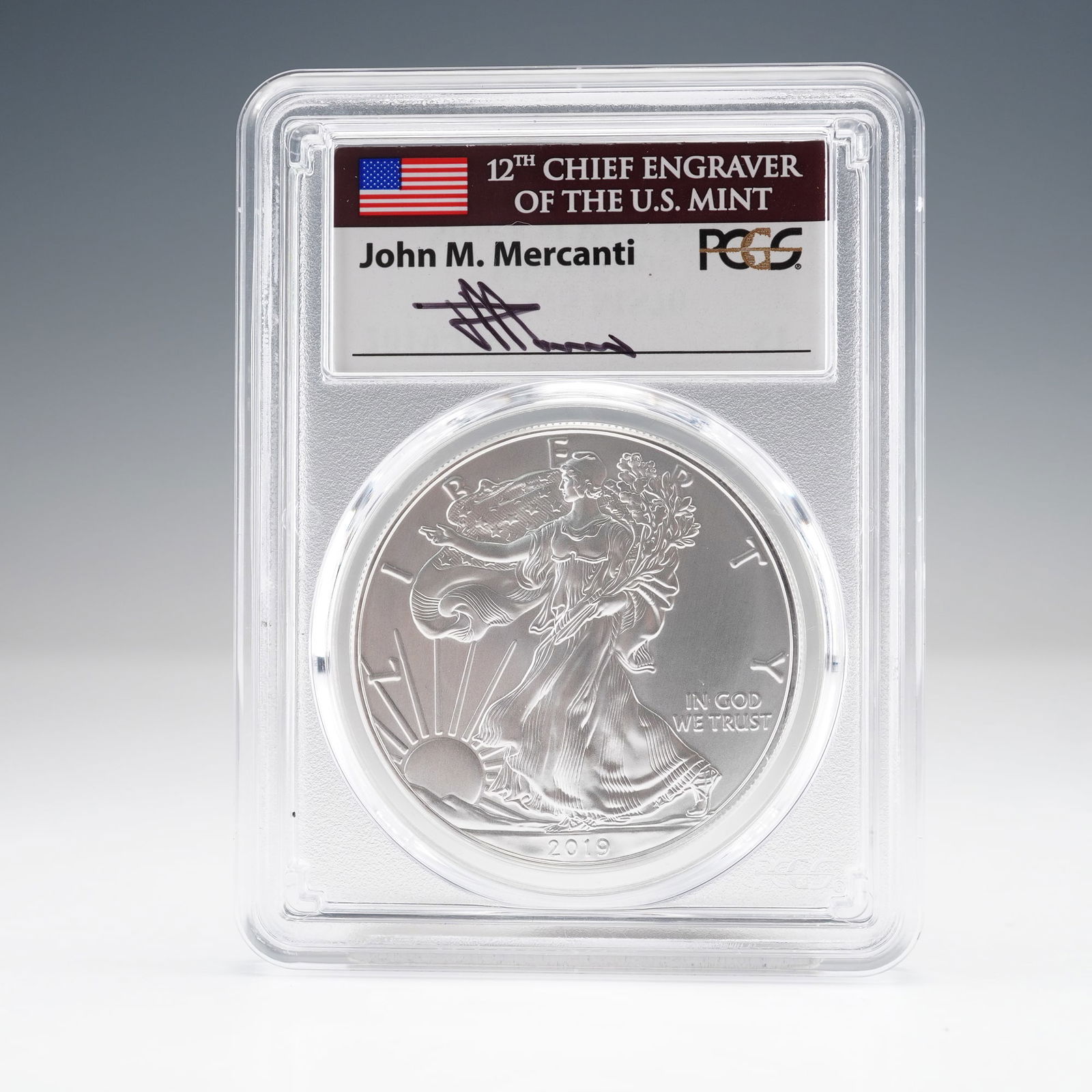 2019-(W) American Silver Eagle First Day Issue $1 Coin PCGS Graded MS70 (1 of 4)