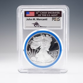 2019-W American Silver Eagle First Day Issue $1 Coin PCGS Graded PR70 DCAM