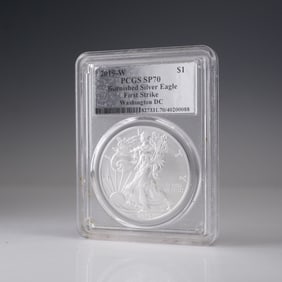 2019-W Burnished American Silver Eagle Dollar Coin PCGS Graded SP 70