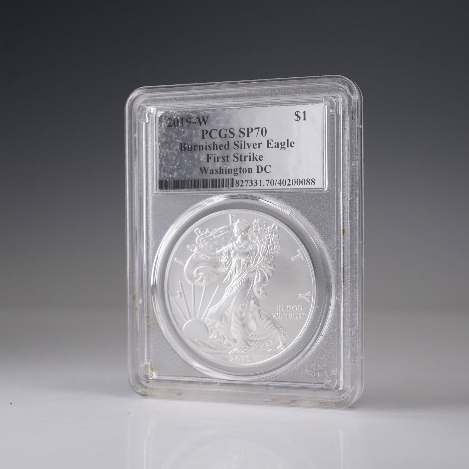 2019-W Burnished American Silver Eagle Dollar Coin PCGS Graded SP 70 (1 of 4)