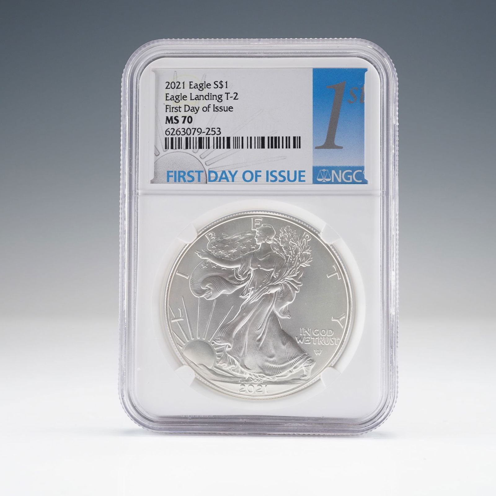 2021 American Silver Eagle Type 2 First Day Issue $1 Coin NGC Graded MS70 (1 of 4)