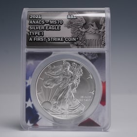 2021 American Silver Eagle, Fine Silver Type 1 Dollar Coin