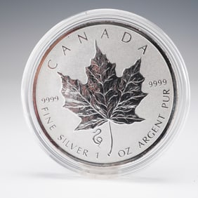 2013 Canada Silver Maple Leaf with Privy Snake One Ounce Coin