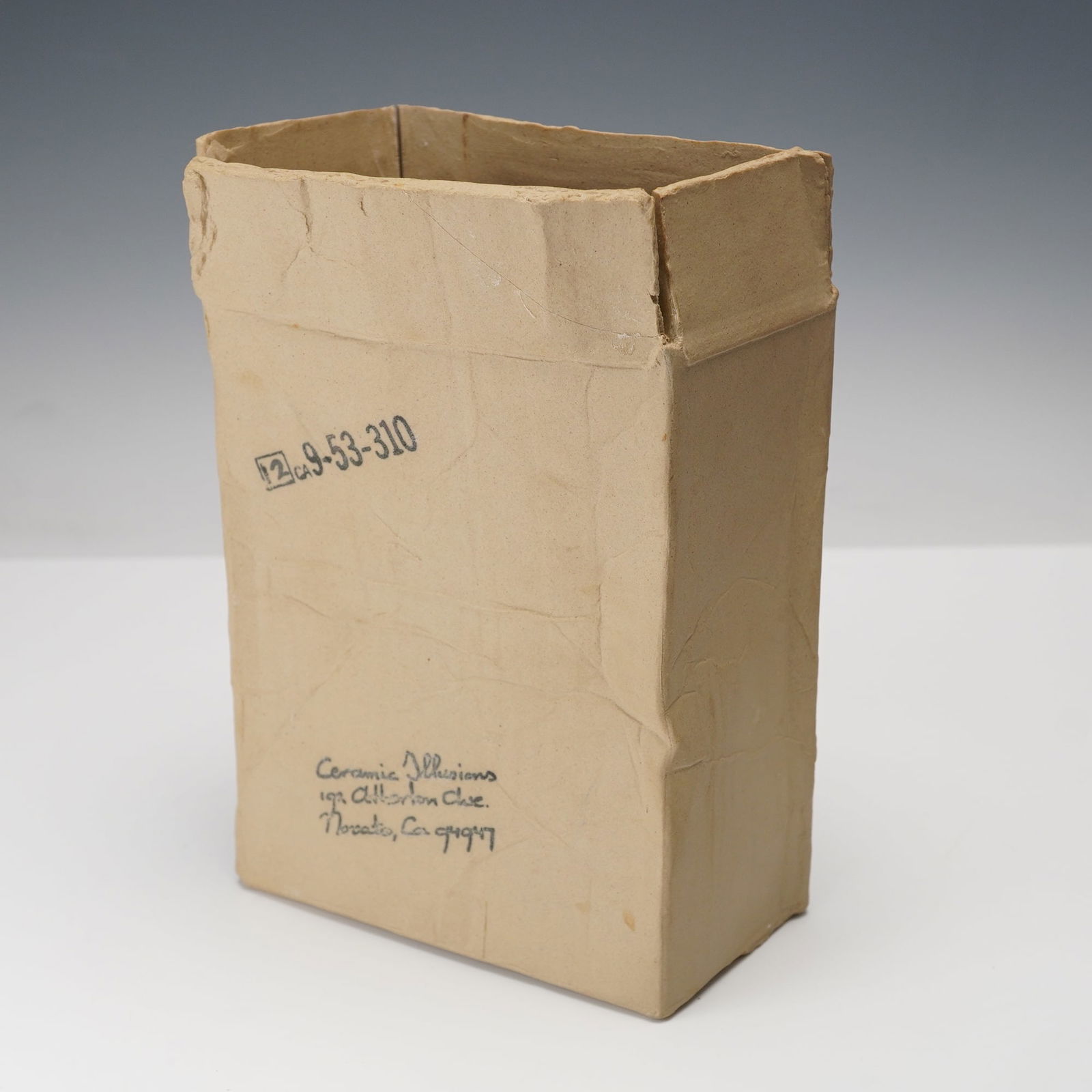 Trompe L'Oeil Brown Bag Ceramic Vase Studio Art by Ceramic Illusions (1 of 6)