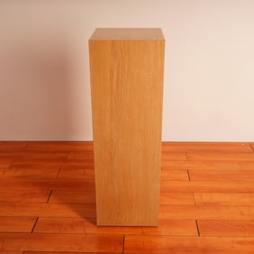 Mid-Century Modern Oak Wood Display Pedestal