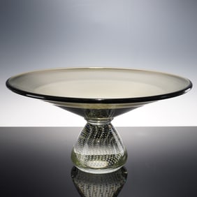 Erickson Glass Centerpiece Bowl with Controlled Bubble Base