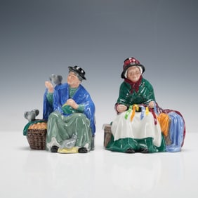 Royal Doulton Figurines, Tuppence A Bag HN2320 and Silks and Ribbons HN2017