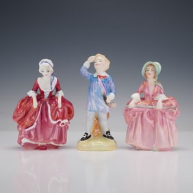 3pc Royal Doulton Figurines, Goody Two Shoes, Little Boy Blue & Bo-Peep