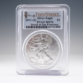2011-(S) American Silver Eagle First Strike $1 Coin PCGS Graded MS70