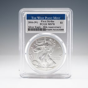 2016-(W) American Silver Eagle First Strike $1 Coin PCGS Graded MS70