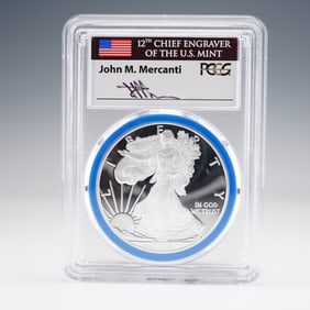 2019-W American Silver Eagle First Day Issue $1 Coin PCGS Graded PR70 DCAM