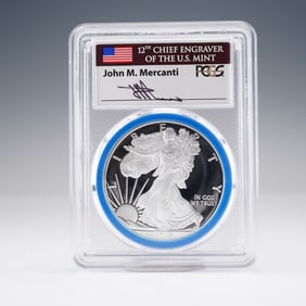 2019-W American Silver Eagle First Day Issue $1 Coin PCGS Graded PR70 DCAM