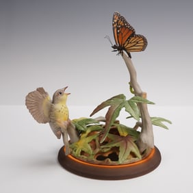 Boehm Porcelain Figurine, Fledgling Canada Warbler 491