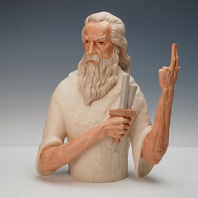 Laszlo Ispanky Limited Edition Porcelain Bust of Isaiah, Prophet with Sword