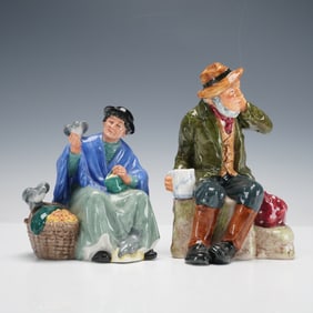 2pc Royal Doulton Figurines- Tuppence HN2320 & Owd Willum HN2042