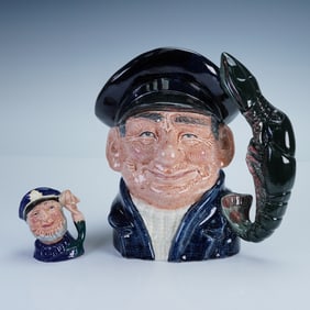 2pc Royal Doulton Character Jugs, Lobster Man & Old Salt