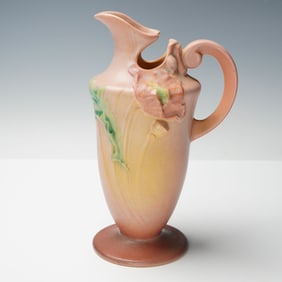 Roseville Pottery Pink Ewer, Poppy