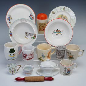 15pc Vintage Assorted Hand Painted Dinnerware
